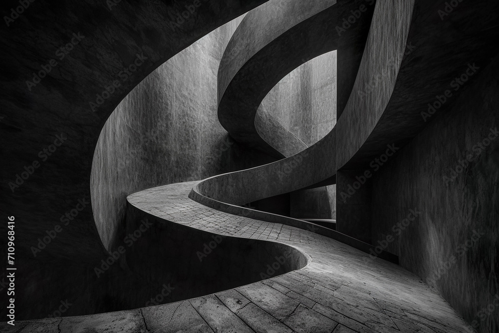 Poster labyrinthine network of winding paths and corridors unfolds, leading the viewer on a visual journey 