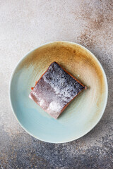 Pieces of smoked salmon on a plate. Close-up