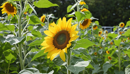 Sunflowers - Bright, golden blooms that soak up the sun.