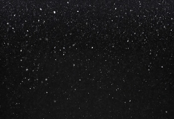 Obraz premium Snowfall Against a Dark Sky.