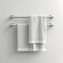Obraz premium Towel rail on a white background