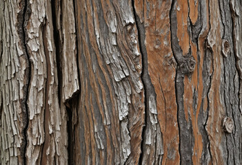 Fototapeta premium Aged tree bark texture, closeup.