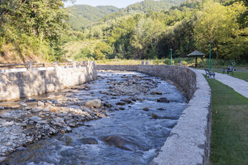 Flow river regulation, Josanicka Banja, Serbia.