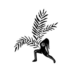 woman doing yoga. Healthy lifestyle. pilates pose vector silhouette illustrations design isolated on white background