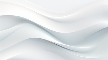 Obraz na płótnie Canvas Minimalistic Clean White Background with Modern Wavy Abstract Design AI Generated