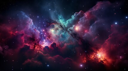 Cosmic ballet  swirling galaxies, ethereal nebulae, and radiant comets in starlit expanse