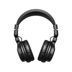A Black Headphone. Cutout isolated on a transparent background. PNG - AI Generative