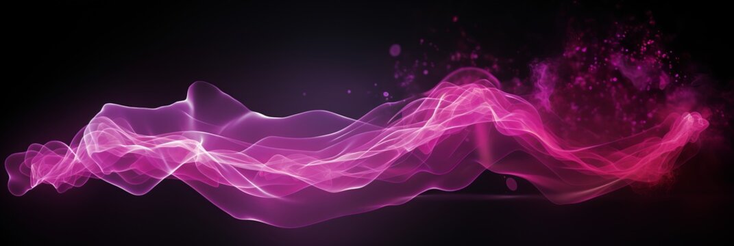 Dynamic particle abstract space background with big data visualization   copy space image