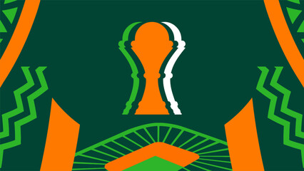Africa Cup of Nations Cote d'Ivoire 2023-2024, Vector Logo and Illustration Background. © Nomi2626