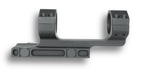 Drop shadow behind a rifle optics mount that is 20 MOA