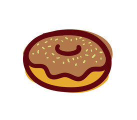 Donut vector illustration flat design isolated colorful