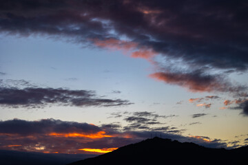 Naklejka premium Different clouds after the storm with multiple colors and textures!