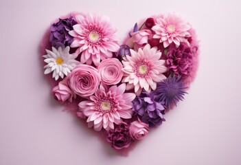 heart shaped with flowers