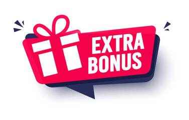 Dynamic Banner With Gift Icon And Text Extra Bonus