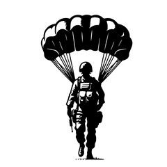 Paratroopers Vector Logo Art