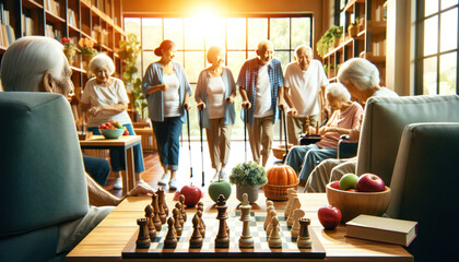 Golden Years Enjoyment: Seniors Engaging in Leisure Activities