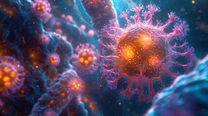 Astrovirus Under a Microscope AI Generated
