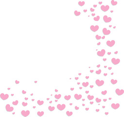 Pink Hearts Border. Valentine’s day Background.
