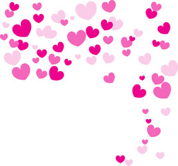 Pink Hearts Border. Valentine’s day Background.