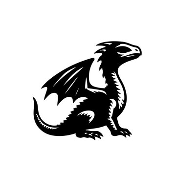 Baby Dragon Vector Logo Art