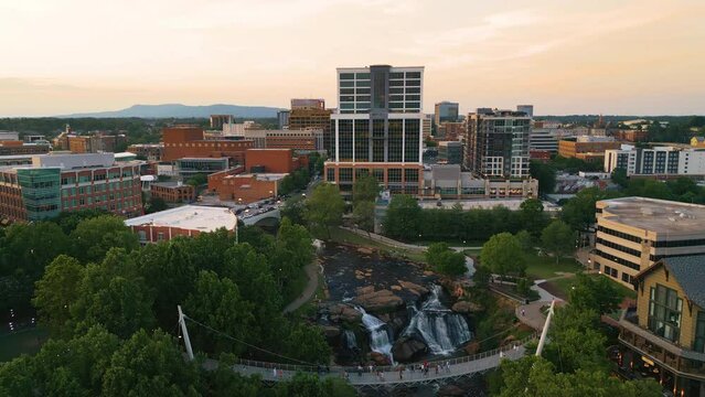 Greenville, South Carolina at Falls Park on Reedy Creek