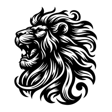 Heraldic Lion q Vector Logo Art