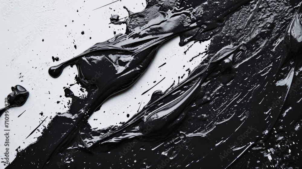 Aufkleber a captivating black and white photo showcasing melted paint. this versatile image can be used in var