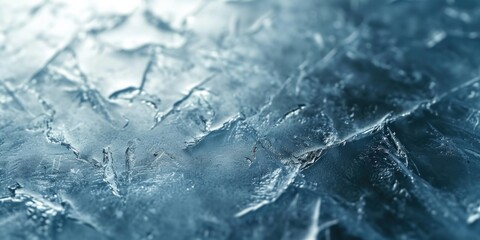 A detailed close-up shot of a piece of ice. This versatile image can be used to depict concepts such as coldness, winter, refreshing drinks, and more