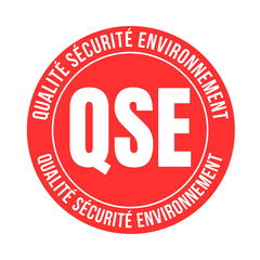 Symbole QSE qualité sécurité environnement	