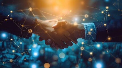 Partnership of business concept. Business network.