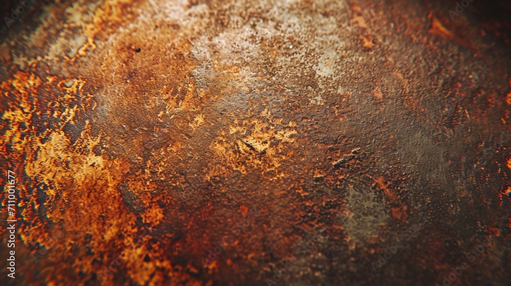 Poster a detailed view of a rusted metal surface. this image can be used to depict decay, industrial settin
