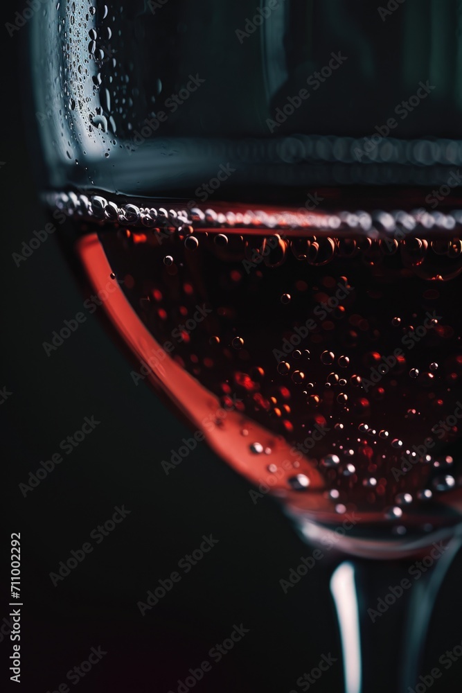 Poster a close-up view of a glass of wine. perfect for wine enthusiasts and sommeliers