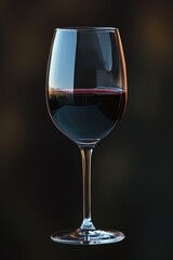 A glass of red wine sitting on top of a table. Suitable for wine lovers and restaurant promotions