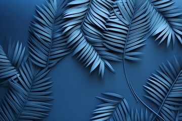 Blue leaves background