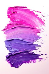 A close up view of a pink and purple paint brush. Can be used for art and craft projects