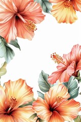 A vibrant floral background featuring orange flowers and lush green leaves. Perfect for adding a pop of color and nature to any design project or presentation