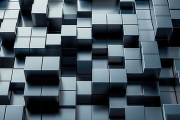 abstract blue cubes background