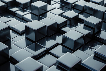 abstract blue cubes background