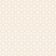 Abstract pattern with thin brown lines Geometry seamless beige background For fabric surface design packaging home decor stationery backgrounds and wallpaper Vector illustration