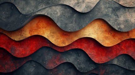 Abstract Retro, Grunge, Vintage texture, Neo Memphis, Dadaism, Cubism, Surrealism, Collage, Minimal style. Decoration wave art background. Abstract templates, geometric illustration background. 