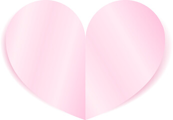 pink heart isolated