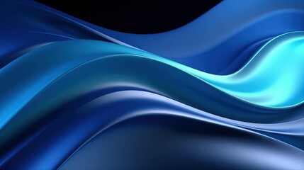 Fototapeta premium Abstract Blue fluid wave background. Modern poster with gradient 3d flow shape. futuristic wave background.