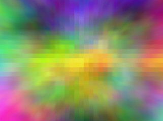 Tęczowa mozaika małych kwadratów, pikseli, ruch, rozmycie - abstrakcyjne tło, tekstura