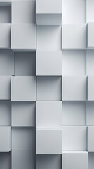 Abstract illustration of white cubes background. Futuristic background with geometric shapes.
