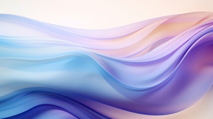 Abstract Blue and Purple Wavy Lines on Paper AI Generated