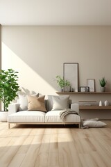 Bright and Airy Living Room With Plants and Neutral Colors