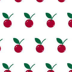 Vector seamless pattern of cherries