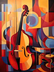 Swingin' Wall Jazz: Stunning Jazz Instruments in the Swing Era Art Collection