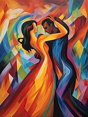 Latin Dance Styles in Rhythmic Movements: Vibrant Wall Art with Salsa, Bachata, and Samba Energies