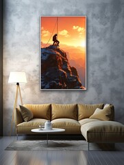 Mountain Climbing Wall Prints: Conquer Adventure with Majestic Peaks